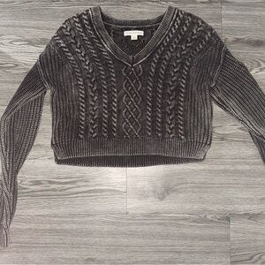 Aeropostale Charcoal V-Neck Sweater